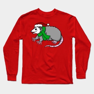 Christmas Opossum Long Sleeve T-Shirt